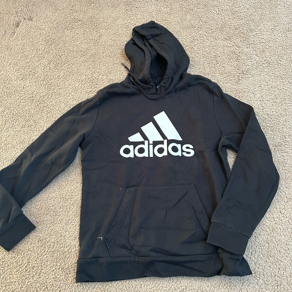 Black adidas hoodie like new